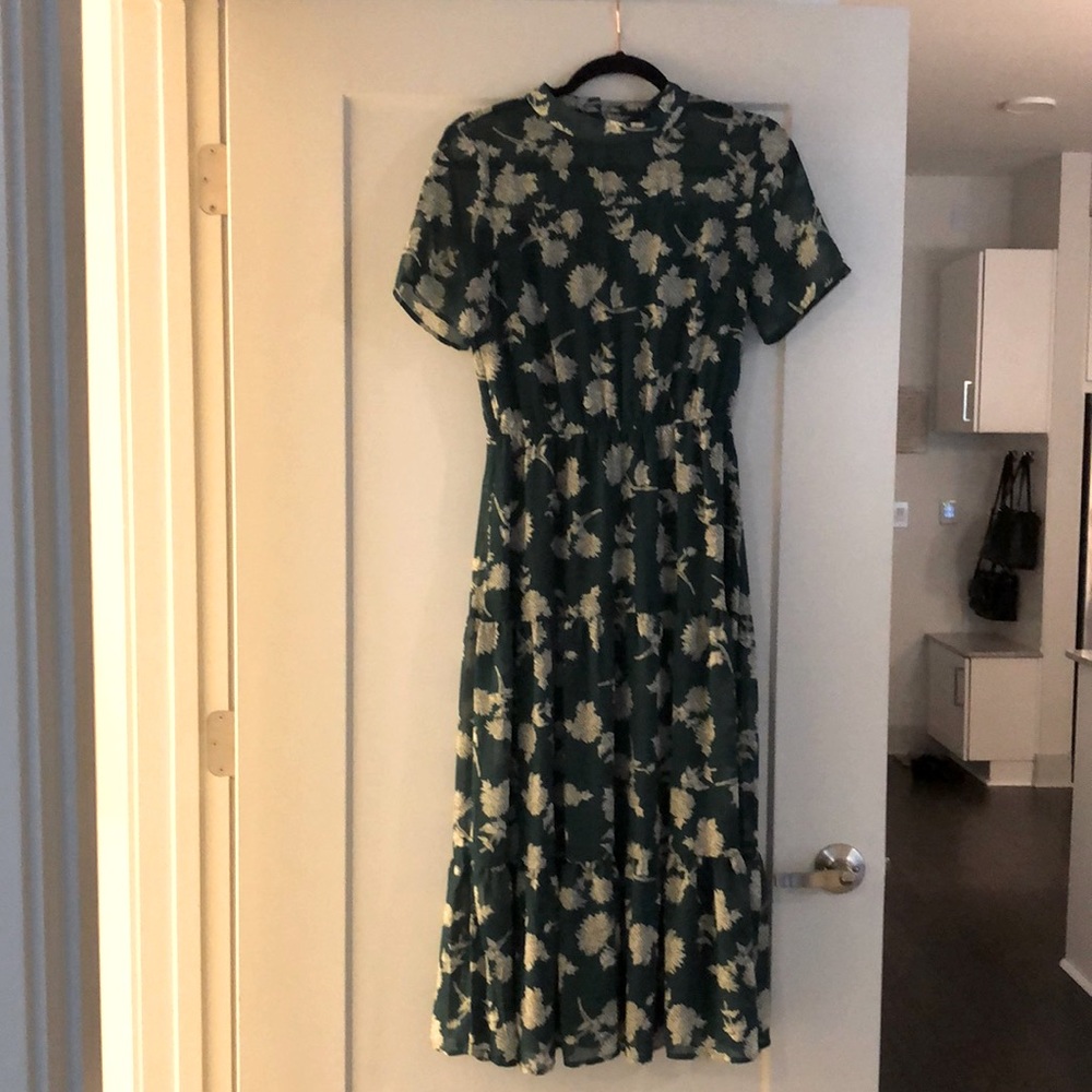 Lulus midi dark green midi dress